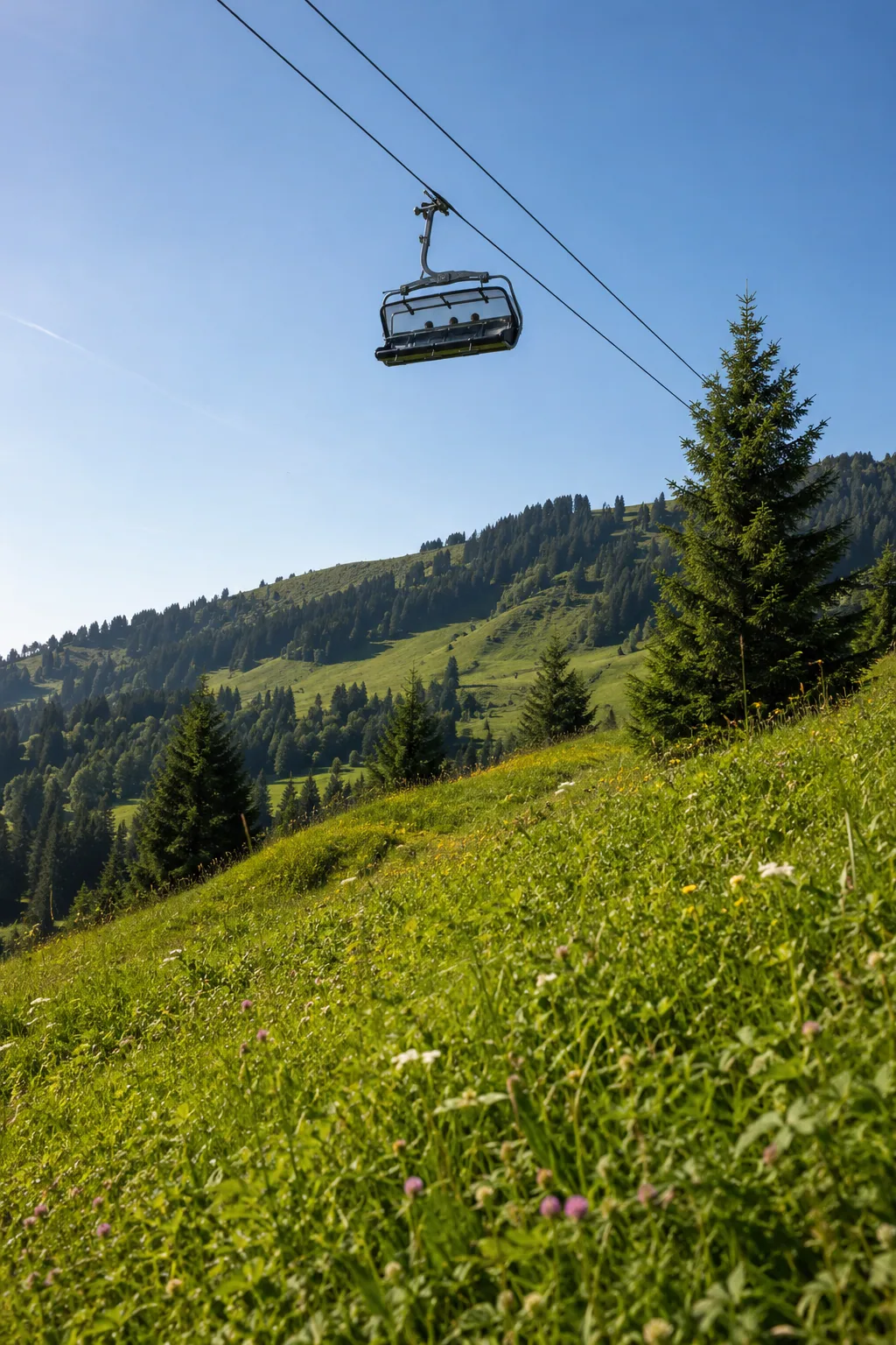 Bergbahn-Auffahrt in den Allgäuer Hochalpen